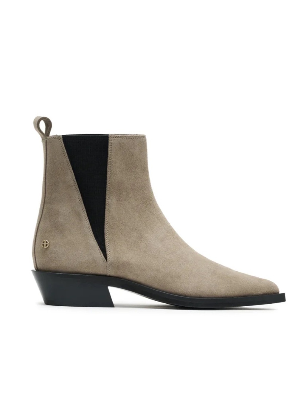 Anine Bing Chelsea Ankle Boots Taupe Suede Size 37